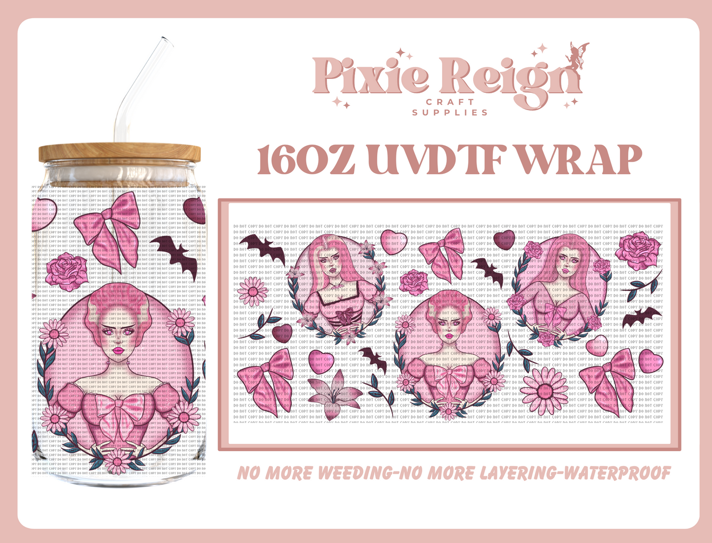 Pink ladies UV-DTF Wrap